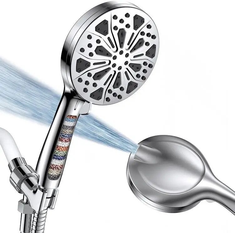 Bluejw Handheld Shower Head - High Pressure Stainless Steel Rainfall Shower, Portable Bathroom Sprayer - Image 1